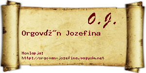 Orgován Jozefina névjegykártya